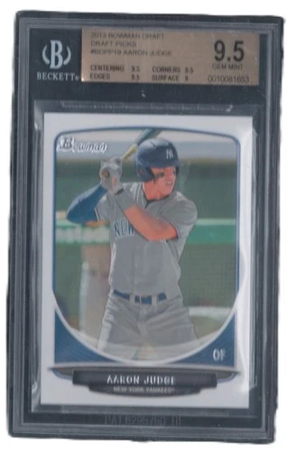 2013 Bowman Draft Aaron Judge Card BDPP19 Graded by BGS 9.5 Gem Mint