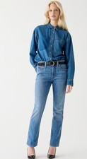 J.Crew Women's 9" Vintage Slim-Straight Jean in Lakeshore Wash - Sz 26