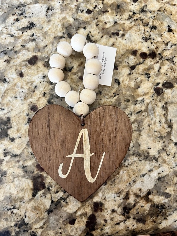 New Beaded Garland  Wooden A Ornament