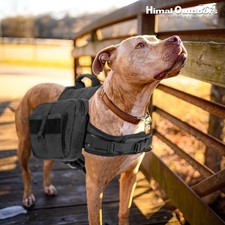 Large Dog Hiking Backpack - Hound Saddle Bag with Side Pockets Adjustable Strap