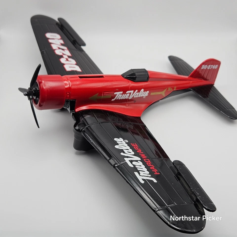 VTG 1995 ERTL 1932 Northrop Gamma Cotter Aviation Diecast True Value Plane Bank - Image 2 of 4