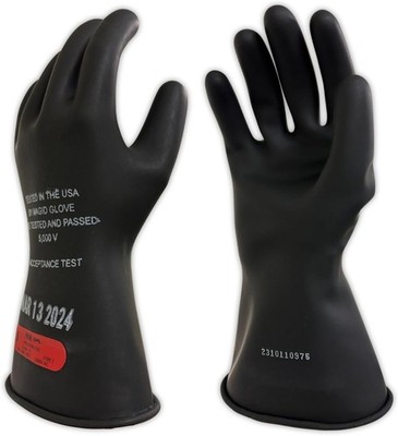 Rubber Insulating Electrical Safety Gloves, Class 0 ASTM Compliant