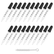20Pcs 1Ml Glass Liquid Droppers, Eye Dropper Pipettes with Black Suction8537