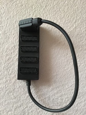 Scart-Verteilerbox 5fach schwarz