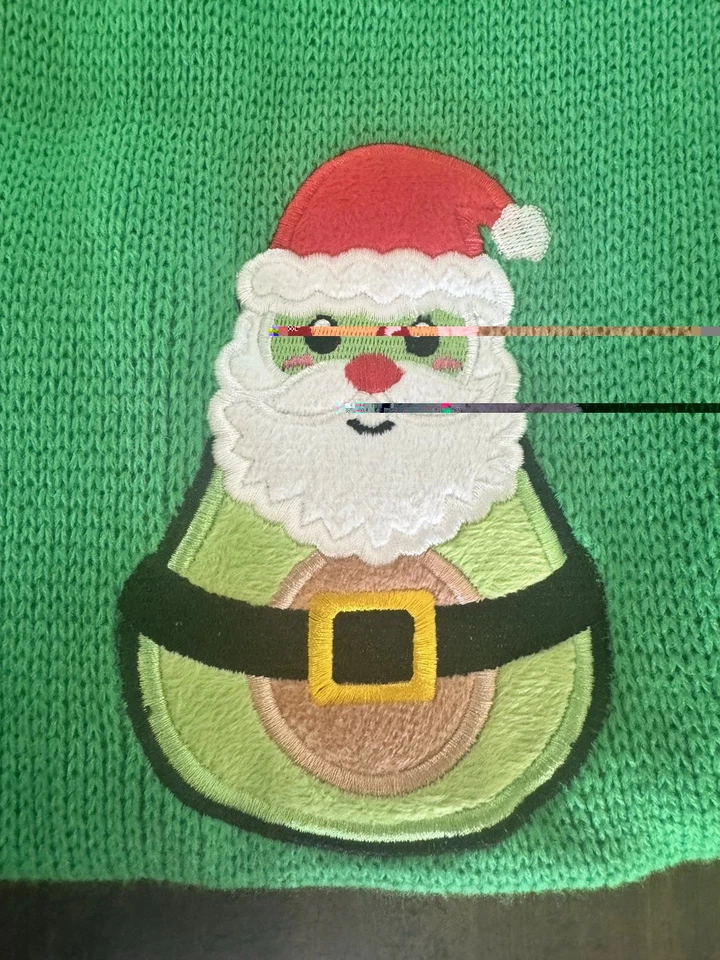 Pet Central Avocado Santa Dog Sweater Size Medium In Red and Green NWT - Image 2 of 4