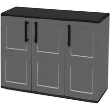 ARMADIO BASSO IN POLIPROPILENE 102 X 37 X H84 CM 3 ANTE E RIPIANO