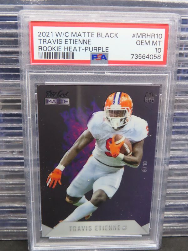 Travis Etienne Wild Card Matte Black Rookie Heat #MRHR10 Purple