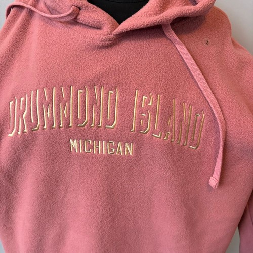 Drummond Island Michigan Rosa Polar Sudadera con Capucha Acogedora Viaje Recuerdo Sudadera lg. - Imagen 2 de 10