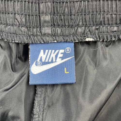 VTG Nike Men's 100% Nylon Stretch Waist Track Pants Black • Large - Picture 4 of 9