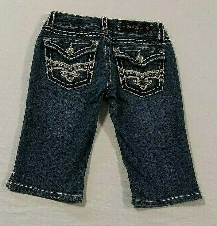 Shorts jeans feminino LA Idol azul, tamanho 1 - Imagem 2 de 4