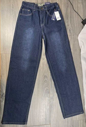 US Polo Association Jeans Boys Size 18 Washed Indigo NWT Elastic Waist Straight