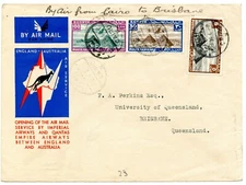 EGYPT 1934.12 Imperial Airways Cairo-Brisbane 100m, 30m, 5m /cover #4849