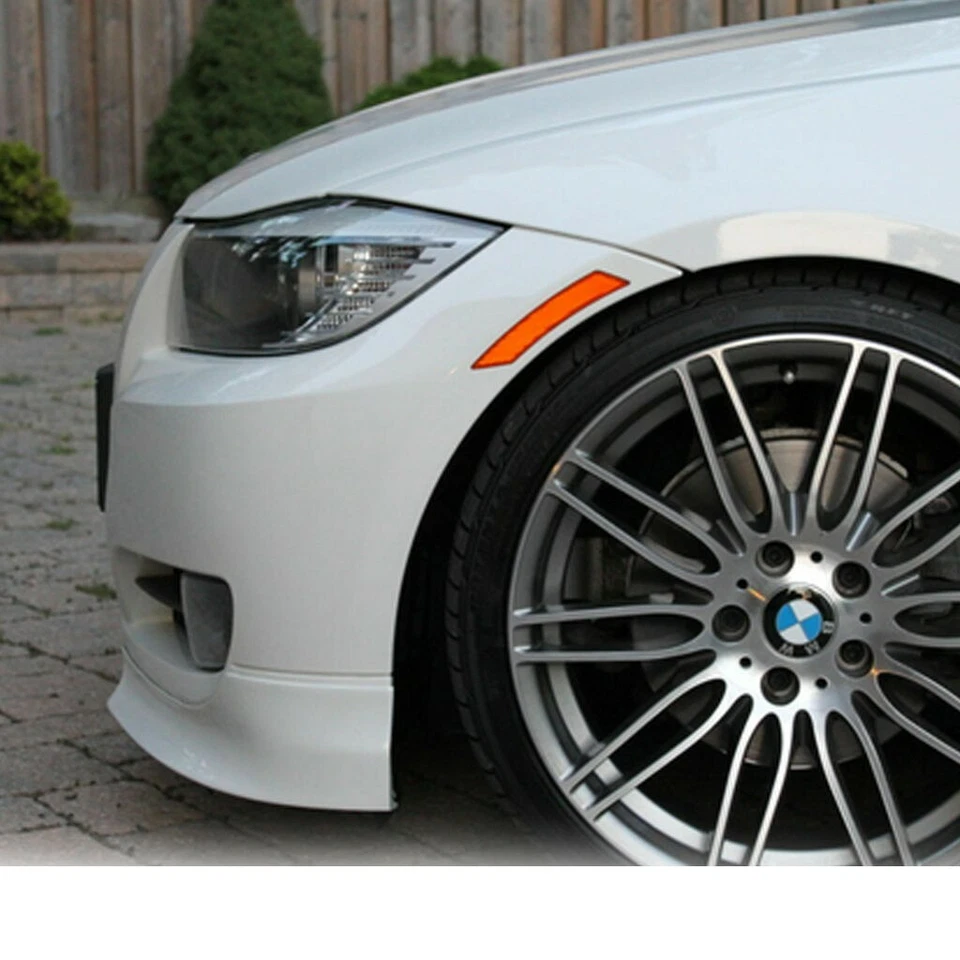 Unpainted Black Front Splitter Fit For BMW E90 LCI Sedan 2009-2011 328i Foto 3 de 4