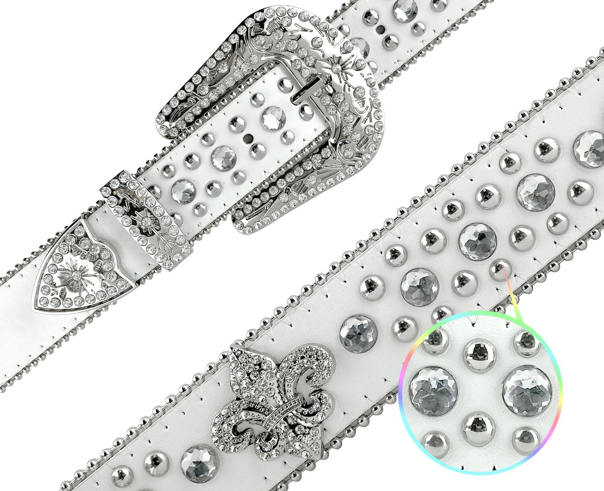 Rhinestone Western Cowgirl Bling Studded Fleur-de-lis Concho  display picture 2