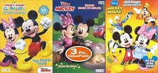 Lot of 3 Disney Mickey Mouse Coloring Books Activity - Children Kids Boys Girls