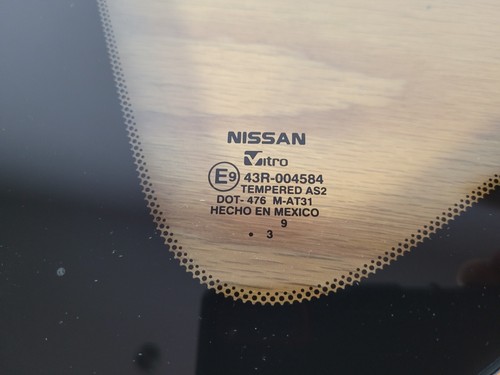 2014 - 2019 NISSAN VERSA NOTE REAR LEFT DRIVER SIDE QUARTER WINDOW GLASS OEM - Picture 5 of 11