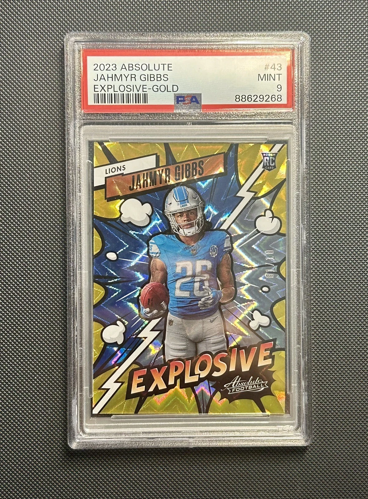 Jahmyr Gibbs Panini Absolute Explosive #43 Gold