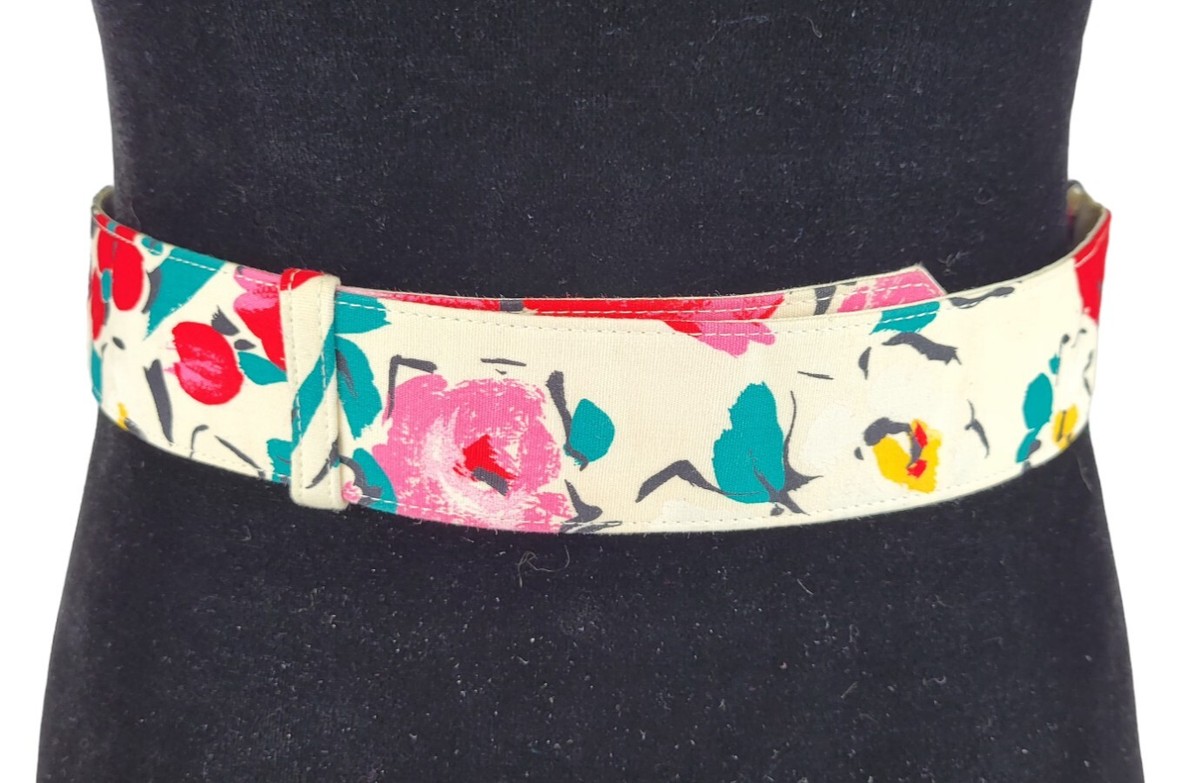 Vintage 80s Ginnie Johansen Designs Inc Dallas Floral 