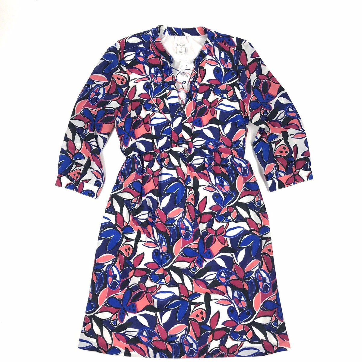 j crew floral dress long sleeve