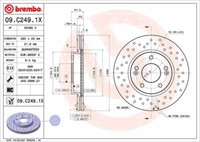 2X Brembo 09.C249.1X Bremsscheibe FüR Hyundai KIA