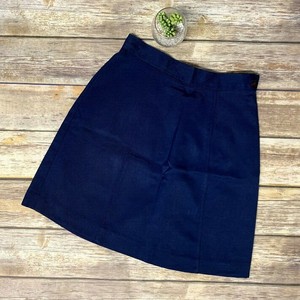 high waisted navy blue mini skirt