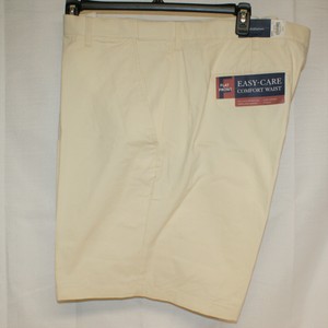 Croft Barrow Shorts Flat Front Comfort Waist 44 Cream New Ebay