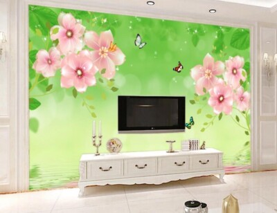 3D Green Background ZHUA28742 Wallpaper Wall Murals Removable Self-adhesive Ann