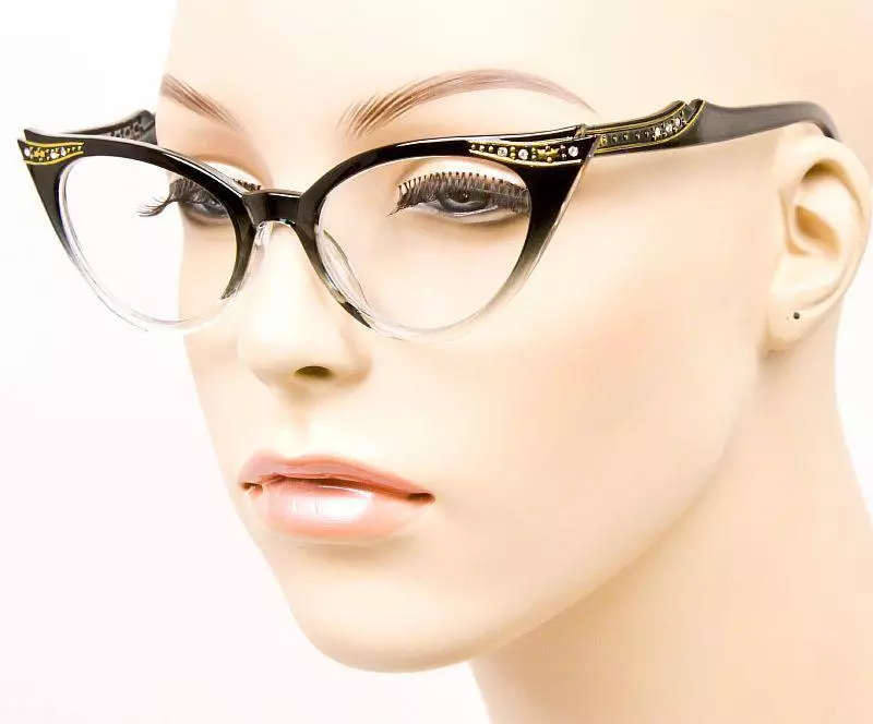 Two tone sale cat eye glasses