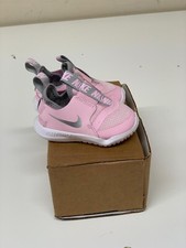 NEW Nike Kids Unisex Flex Runner 2 Pink/White/Pewter Slip-On Sneakers, size 3c