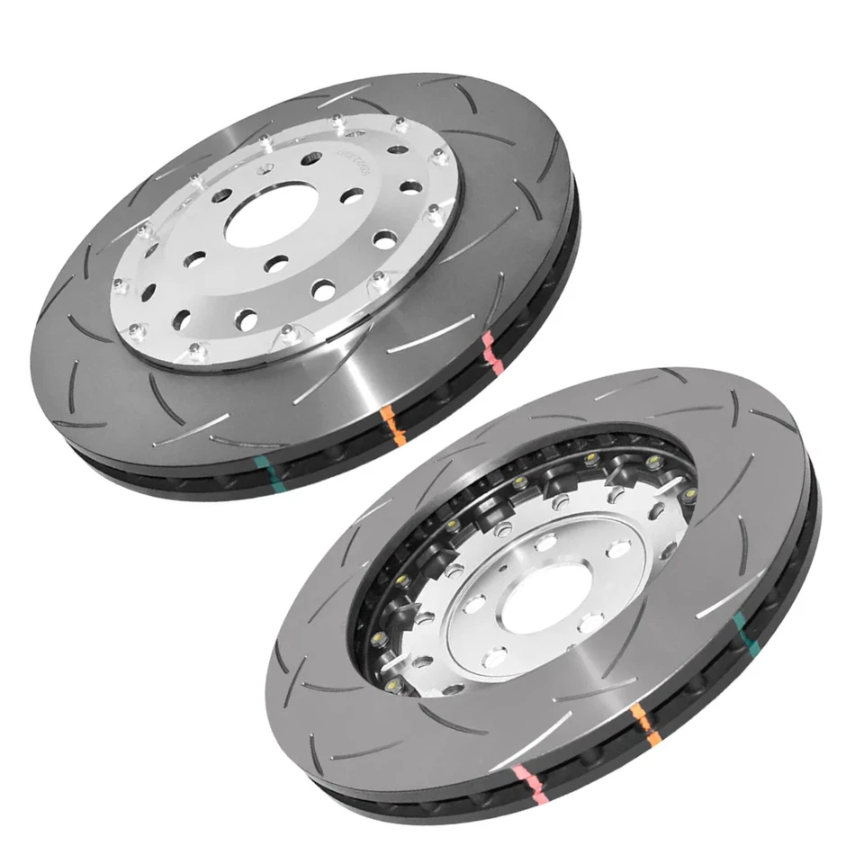 Audi TTRS 8J Front Brake Discs Grooved 370mm ECE/R90 DBA 5000 T3 Slotted x2 - Image 3 of 4