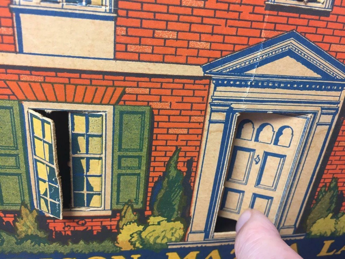Vintage 1920s Edison Mazda Lamps Cardboard Paper House Light