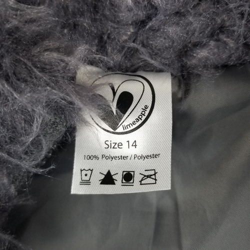 Limeapple Vest Girls Size 14 Gray Faux Fur Cuddle Bubble NEW Lined - Picture 2 of 12
