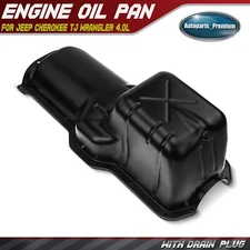 New Engine Oil Pan for Jeep	Cherokee 1987-2001 Wrangler 1991-1999 TJ L6 4.0L OHV