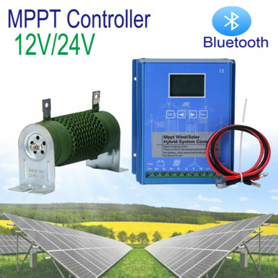 MPPT Laderegler Wind Solar Hybrid Booster Dump Load 12V 24V Bluetooth Controller
