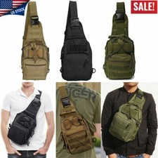 Tactical Sling Chest Pack Backpack Molle Shoulder Bag Outdoor Hiking Travel Men