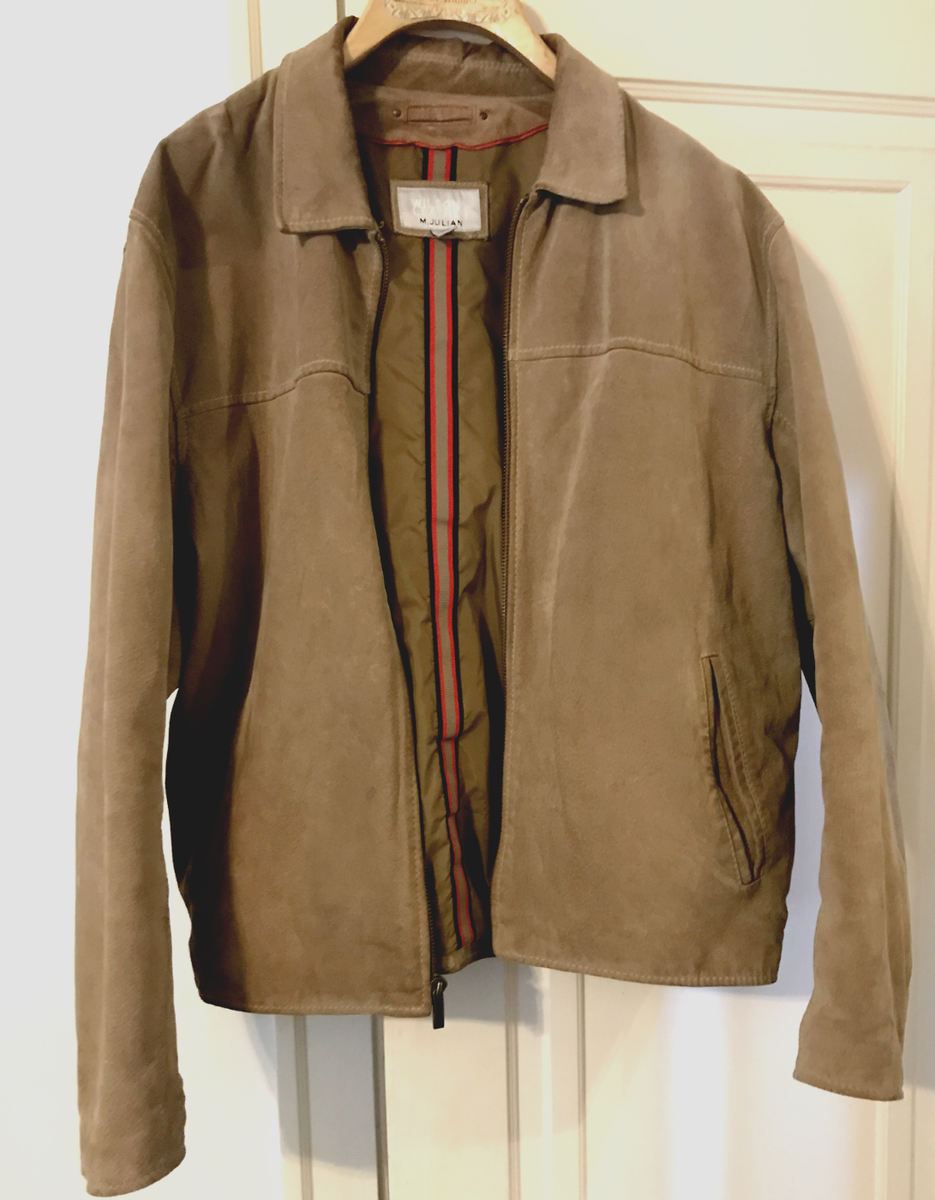 Wilsons Leather M.JULIAN Tan Suede Leather Jacket Coat Mens XL | eBay