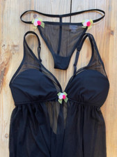 Jezebel by felina Sample Mesh Babydoll Lingerie NIB