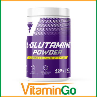 Trec Nutrition L-GLUTAMINE POWDER 450g +VIT.B6 | RECOVERY | STRENGTH-ENDURANCE