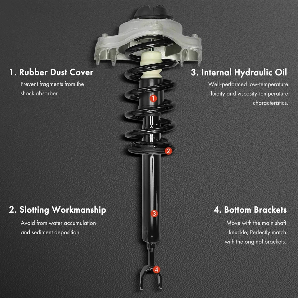 2 передние полные стойки и пружины пружины в сборе для Audi A6 2006-2011 A6 Quattro - Изображение 3 из 4