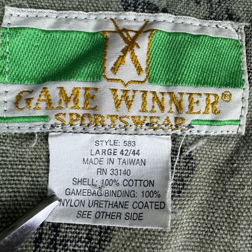 Vintage Game Winner Vest Mens Large Camouflage Woodland Camo Game Hunting - Picture 5 of 13