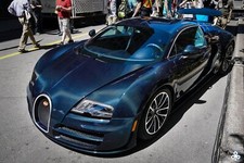 Cars bugatti exotic blue bleu super Desk Mat Stitched