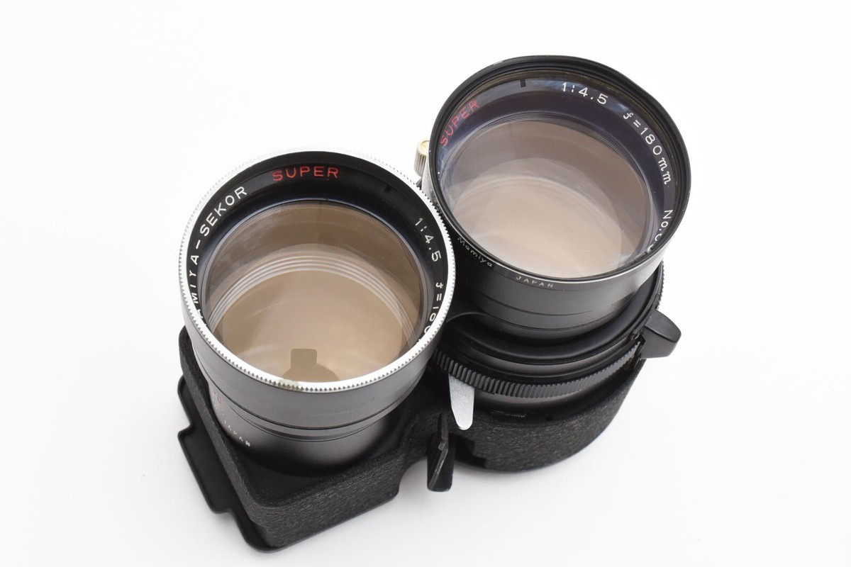 マミヤ MAMIYA-SEKOR 180mm F4.5 ケース付 Mamiya Sekor 180mm f4.5 Hard case for lens TLR Black 18cm