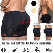 Men Butt Lifter Hip Enhencer Shapewear Body Shaper Boxer Padded Underwear Shorts