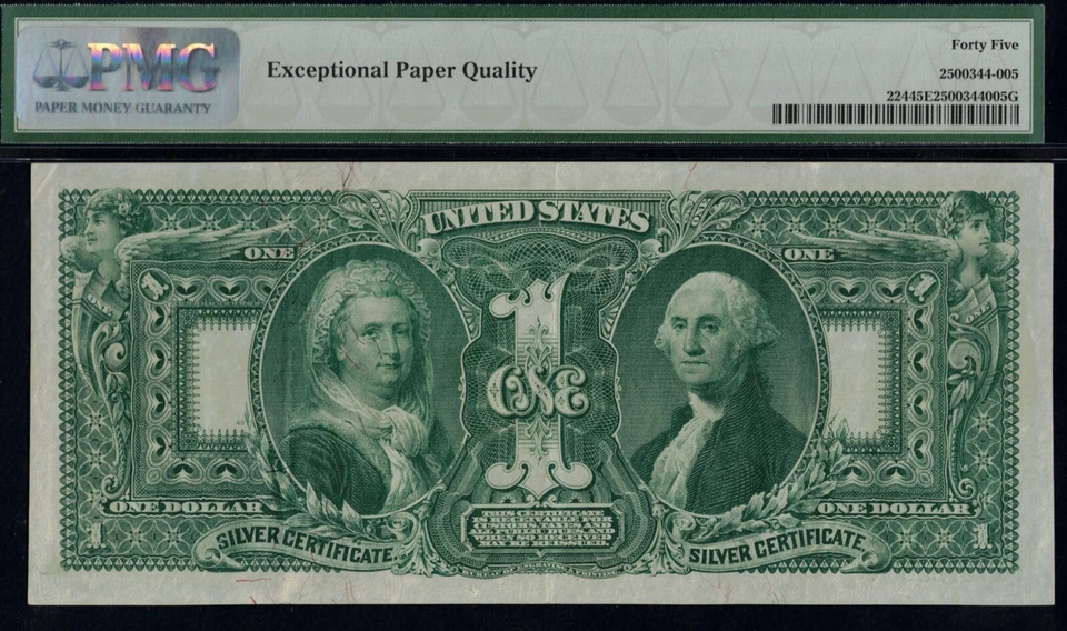 FR-224 1896 $1 S.C SN 17572360 P.M.G #45EPQ - Image 2 of 3