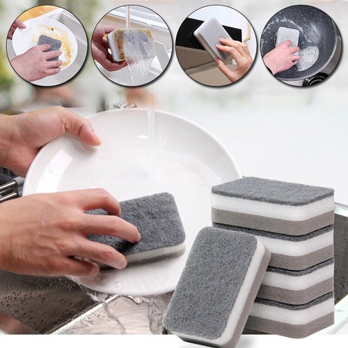 5Pcs Kitchen Cleaning Dish Washing Sponges Scouring Pad Scourer Home Supplies - Picture 3 of 13