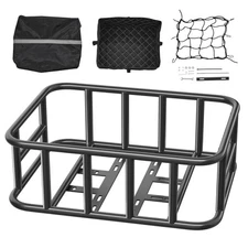Uimoso Rear Bike Basket Medium Bicycle Basket Cargo Net Rainproof Cover Liner