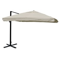 B-Ware Ampelschirm MCW-A96, 3,5X3,5M Flap Creme-Grau Ohne StäNder Drehbar