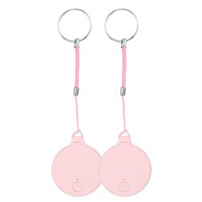 2pcs Bluetooth Tracker for IOS Only GPS Tracker Pink Round