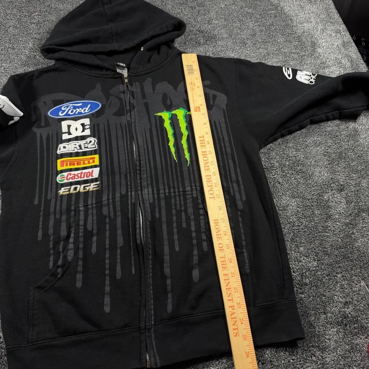 Y2K Black Monster Energy Ken Block DC Shoes Full Zip Jacket - Fits Men's Medium! image 5