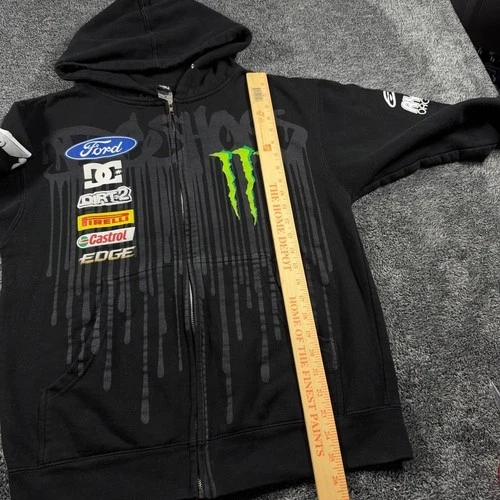 Y2K Black Monster Energy Ken Block DC Shoes Full Zip Jacket - Fits Men's Medium! image 5